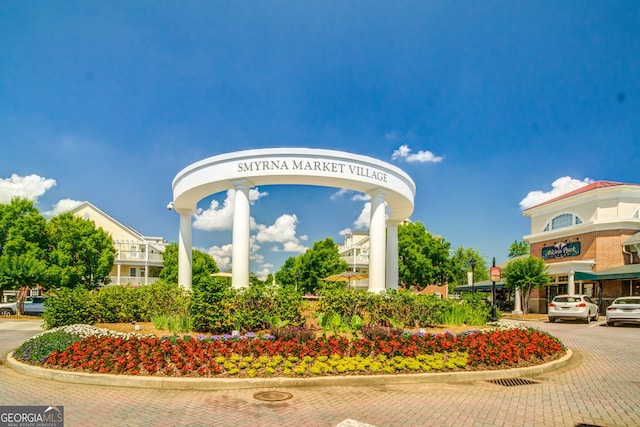 view of community sign