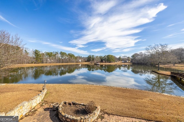 view of water feature