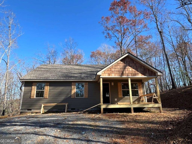 view of front of property with a porch