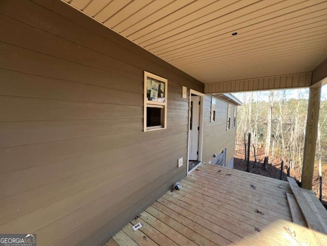 view of wooden deck