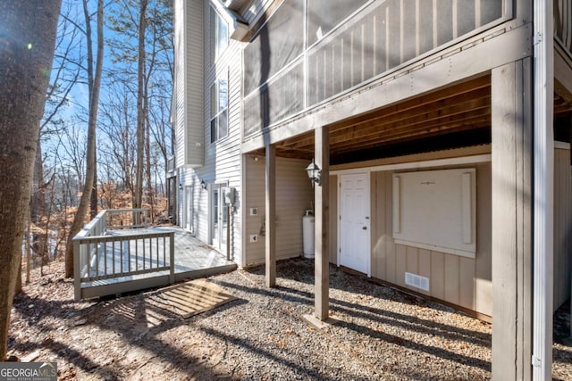 exterior space with a wooden deck