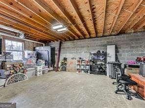 view of unfinished attic