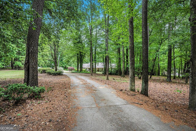 view of road with aphalt driveway