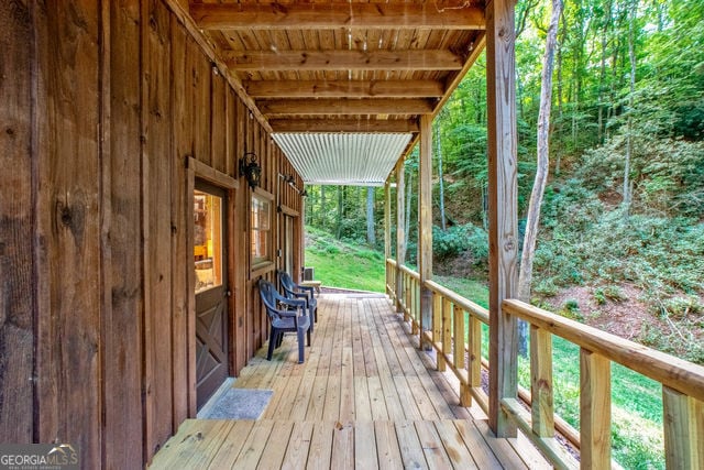 view of wooden terrace