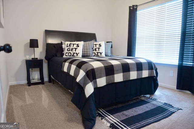 view of carpeted bedroom