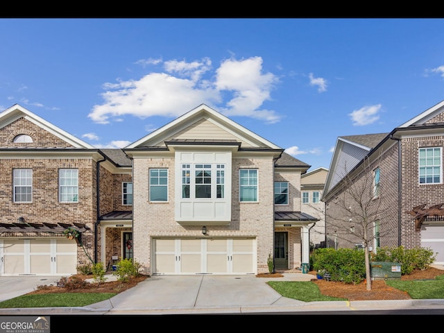 view of property featuring a garage