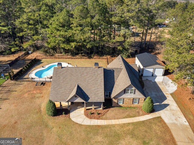 birds eye view of property