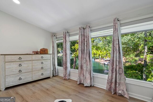 interior space with light wood-type flooring