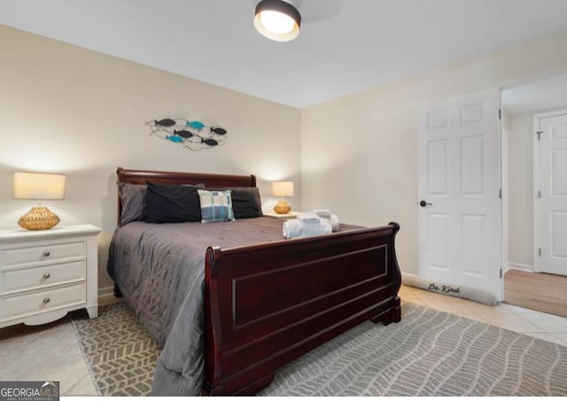 view of tiled bedroom