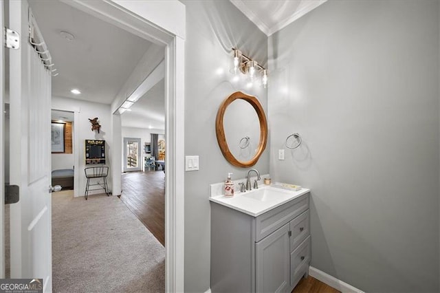 bathroom featuring vanity