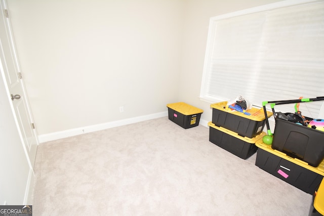 playroom with carpet