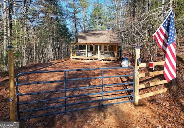 exterior space featuring covered porch