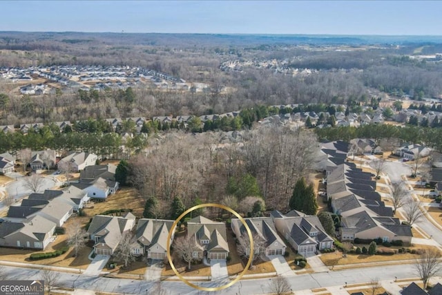 bird's eye view featuring a residential view