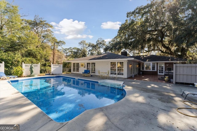 view of pool with a patio