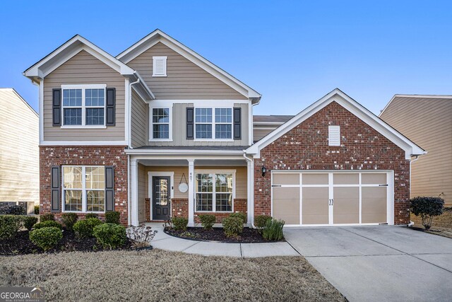 view of front of home featuring a garage