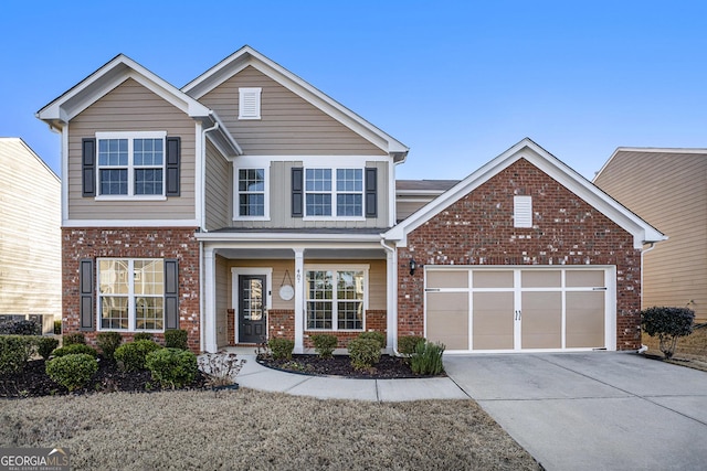 view of front of home featuring a garage