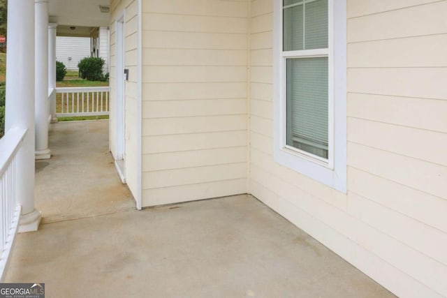 view of patio / terrace featuring covered porch