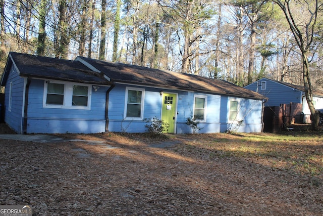 view of ranch-style home