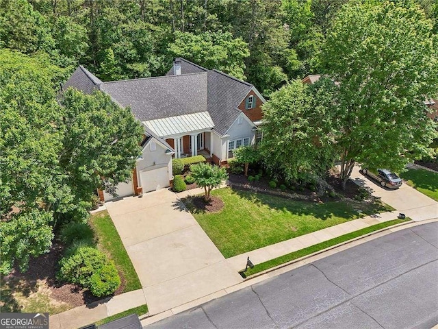 birds eye view of property