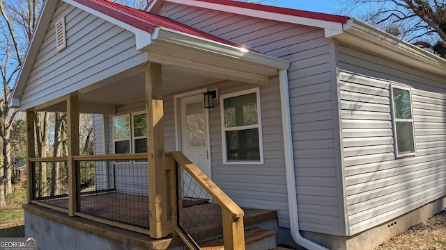 exterior space with covered porch