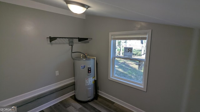 utility room with water heater