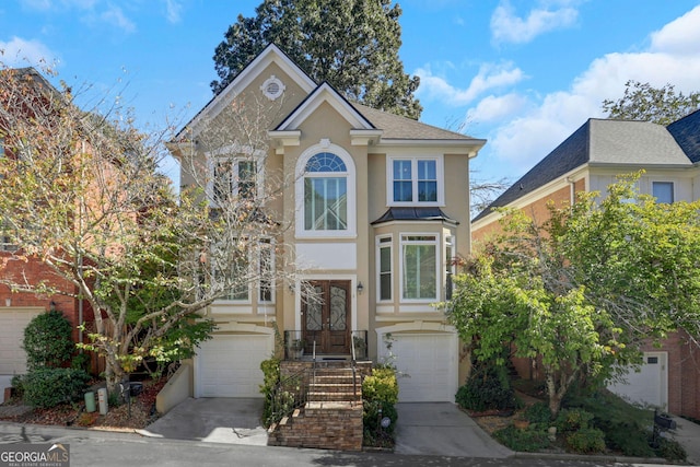 view of property featuring french doors