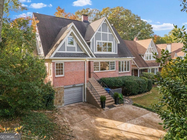 view of front of house featuring a garage