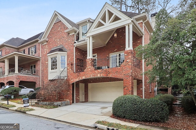 view of front property with a garage