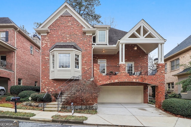 front of property featuring a garage