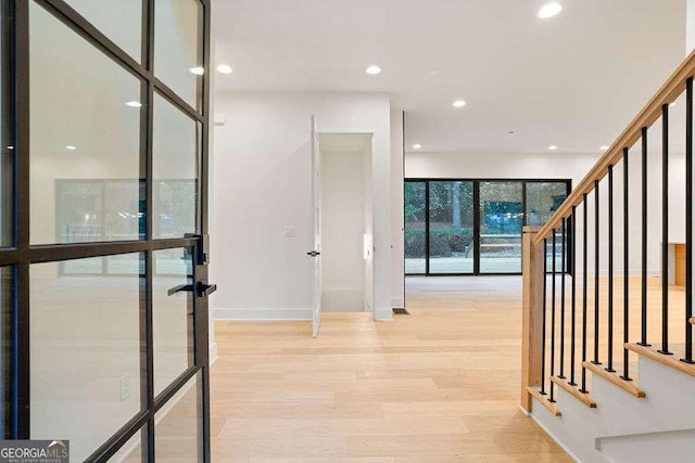 interior space with light wood-type flooring