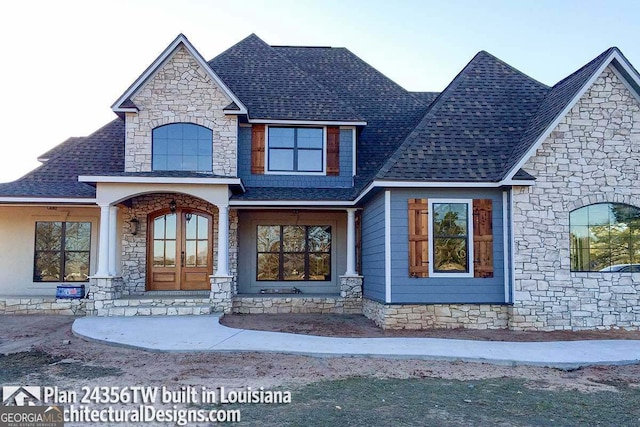 view of front of house with covered porch