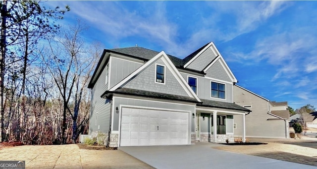 view of front of house featuring a garage