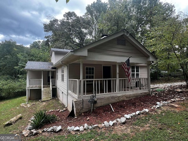 bungalow-style home featuring covered porch