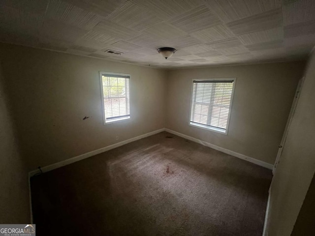 carpeted spare room with plenty of natural light