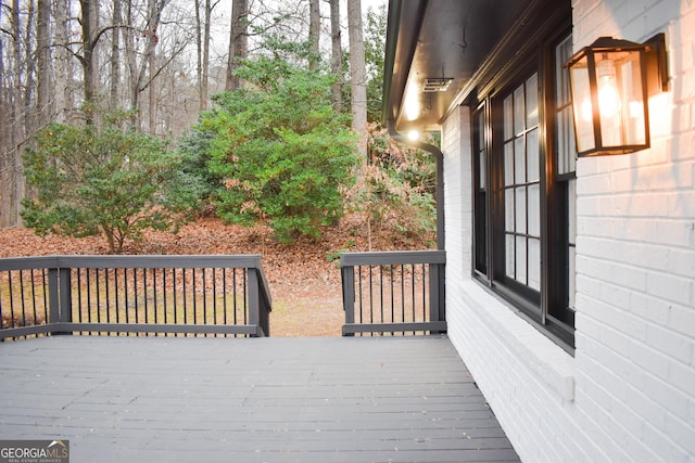 view of wooden deck