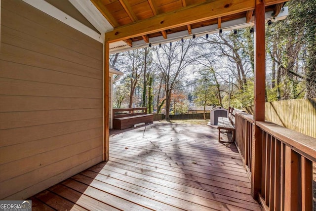 view of wooden deck