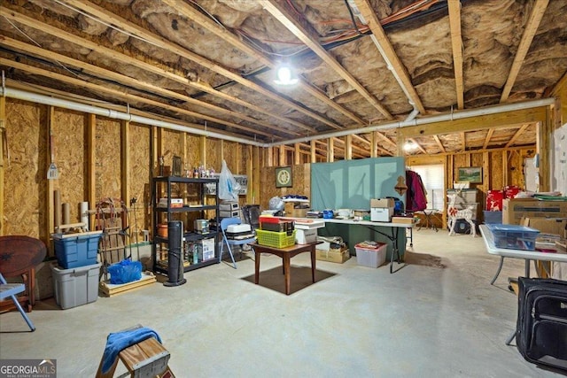 view of basement