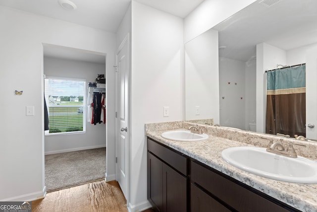 bathroom featuring vanity