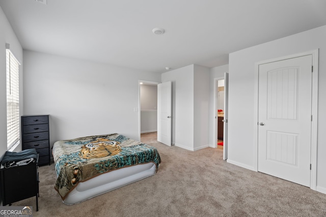 view of carpeted bedroom