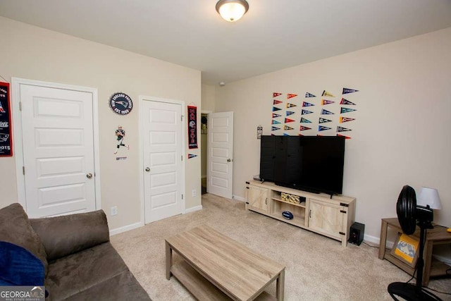 view of carpeted living room