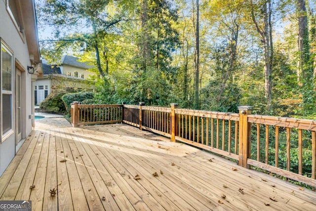 view of wooden deck