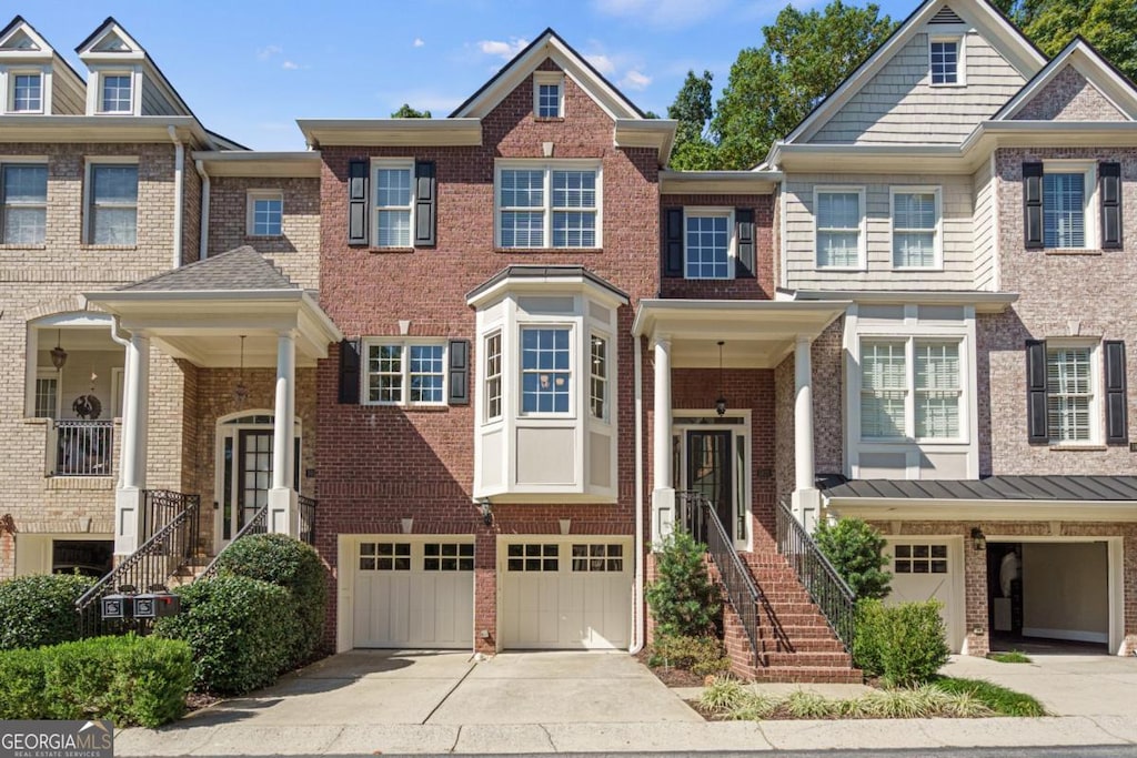 view of property featuring a garage