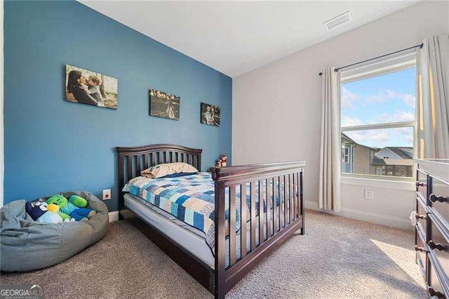 view of carpeted bedroom