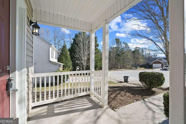 view of patio with a porch