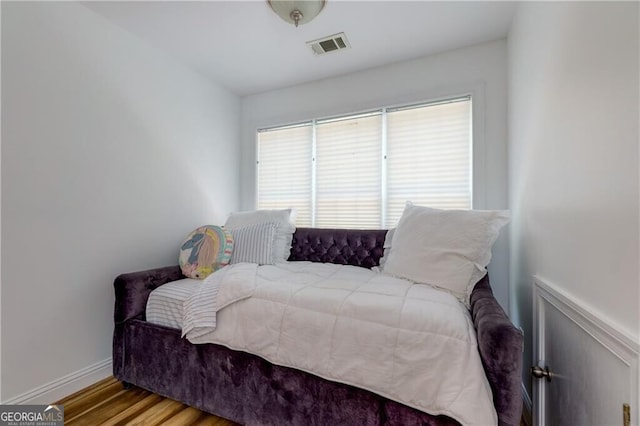 bedroom featuring light hardwood / wood-style flooring