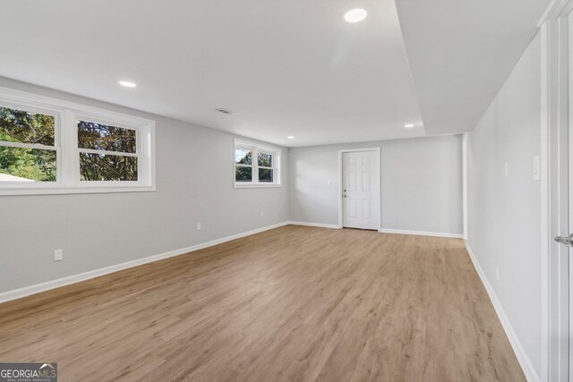 interior space with light wood-type flooring