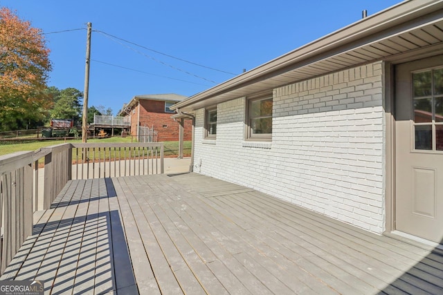 view of wooden deck