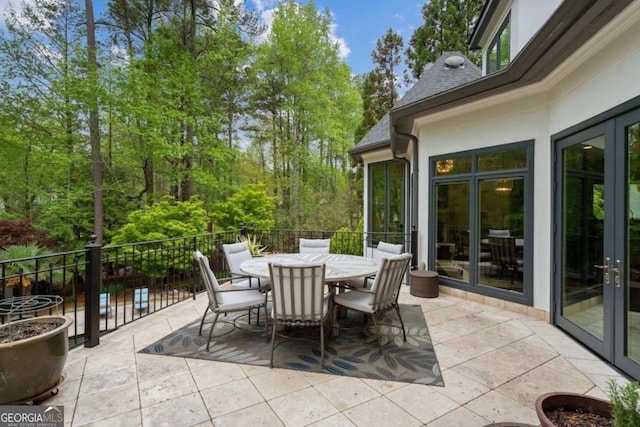 view of patio / terrace with french doors