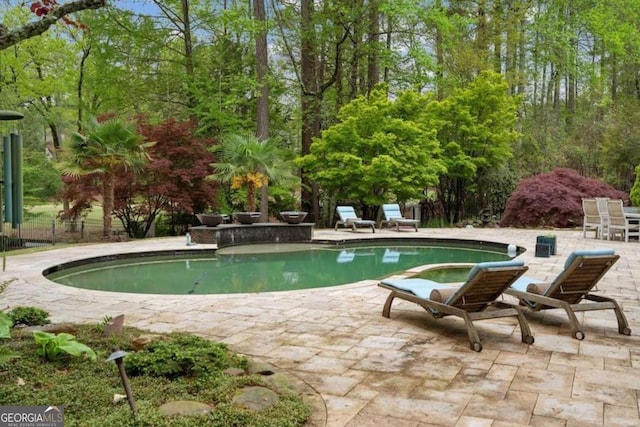 view of pool with a patio