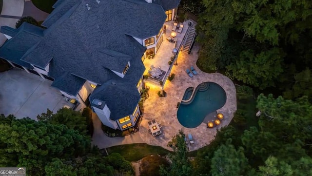 birds eye view of property